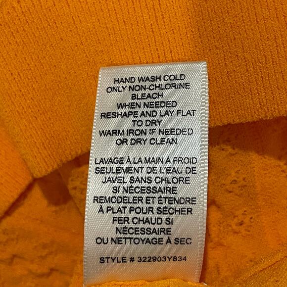 Rebecca Taylor Tech Lace Sweater - Tangerine - Medium - Picture 12 of 15